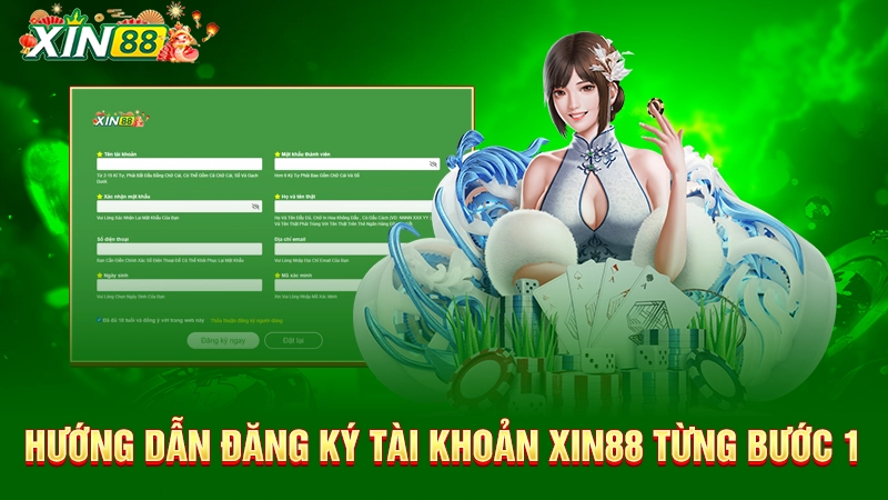 Hướng dẫn đăng ký Xin88 từng bước một